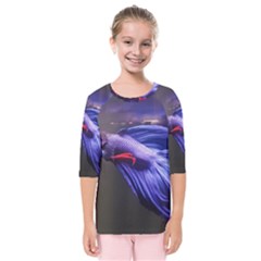 Betta Fish Photo And Wallpaper Cute Betta Fish Pictures Kids  Quarter Sleeve Raglan Tee