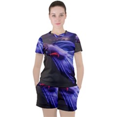 Betta Fish Photo And Wallpaper Cute Betta Fish Pictures Women s Tee and Shorts Set
