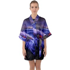 Betta Fish Photo And Wallpaper Cute Betta Fish Pictures Half Sleeve Satin Kimono  by StoreofSuccess