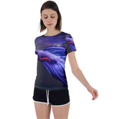 Betta Fish Photo And Wallpaper Cute Betta Fish Pictures Back Circle Cutout Sports Tee