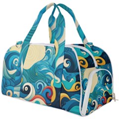 Waves Ocean Sea Abstract Whimsical (2) Burner Gym Duffel Bag