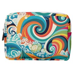 Wave Waves Ocean Sea Abstract Whimsical Make Up Pouch (medium)