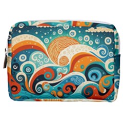 Waves Ocean Sea Abstract Whimsical (3) Make Up Pouch (medium)