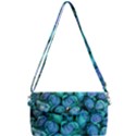 Removable Strap Clutch Bag w/ Blue Roses View1