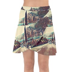 On The Way To Lake Garda, Italy  Wrap Front Skirt by ConteMonfrey