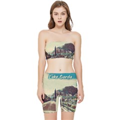 On The Way To Lake Garda, Italy  Stretch Shorts And Tube Top Set by ConteMonfrey