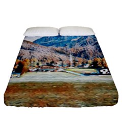 Trentino Alto Adige, Italy. Fitted Sheet (Queen Size)