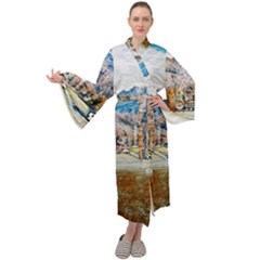 Trentino Alto Adige, Italy. Maxi Velour Kimono