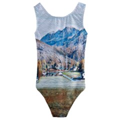 Trentino Alto Adige, Italy. Kids  Cut-Out Back One Piece Swimsuit