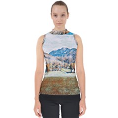 Trentino Alto Adige, Italy  Mock Neck Shell Top by ConteMonfrey