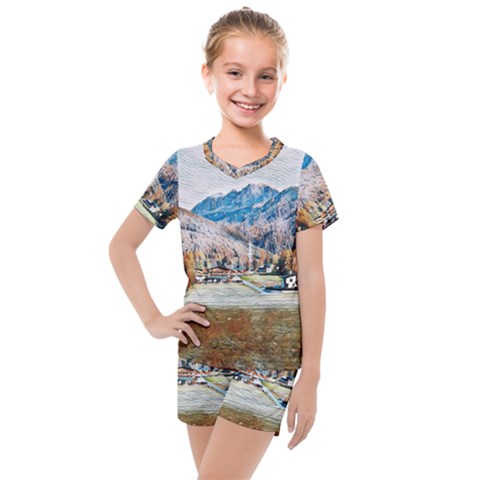 Trentino Alto Adige, Italy  Kids  Mesh Tee And Shorts Set by ConteMonfrey