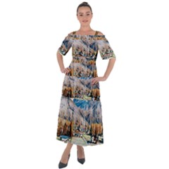 Trentino Alto Adige, Italy  Shoulder Straps Boho Maxi Dress  by ConteMonfrey