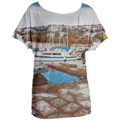 Alone On Gardasee, Italy  Women s Oversized Tee by ConteMonfrey
