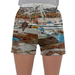 Alone On Gardasee, Italy  Sleepwear Shorts by ConteMonfrey