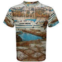 Alone On Gardasee, Italy  Men s Cotton Tee by ConteMonfrey