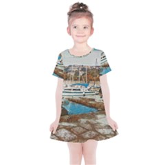 Alone On Gardasee, Italy  Kids  Simple Cotton Dress by ConteMonfrey