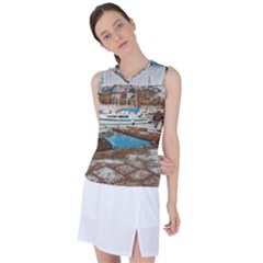 Alone On Gardasee, Italy  Women s Sleeveless Sports Top by ConteMonfrey