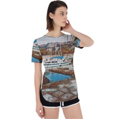 Alone On Gardasee, Italy  Perpetual Short Sleeve T-shirt