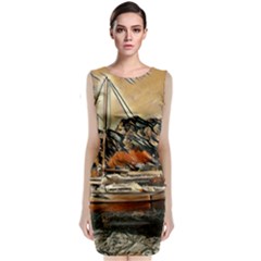 Art Boats Garda, Italy  Sleeveless Velvet Midi Dress by ConteMonfrey
