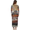 Art boats Garda, Italy. Long Sleeve Velour Longline Maxi Dress View4