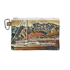 Art Boats Garda, Italy  Canvas Cosmetic Bag (medium) by ConteMonfrey