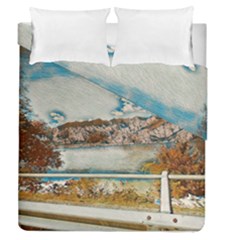 Side Way To Lake Garda, Italy  Duvet Cover Double Side (queen Size) by ConteMonfrey