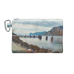 Ducks On Gardasee Canvas Cosmetic Bag (medium) by ConteMonfrey