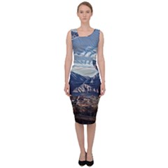 Lake In Italy Sleeveless Pencil Dress by ConteMonfrey