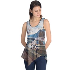 Boats On Gardasee, Italy  Sleeveless Tunic by ConteMonfrey