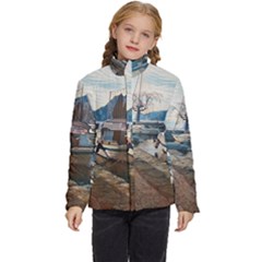 Boats On Gardasee, Italy  Kids  Puffer Bubble Jacket Coat by ConteMonfrey