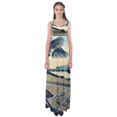 A Walk On Gardasee, Italy  Empire Waist Maxi Dress by ConteMonfrey