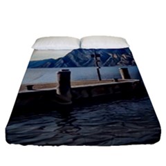 Pier On The End Of A Day Fitted Sheet (queen Size) by ConteMonfrey