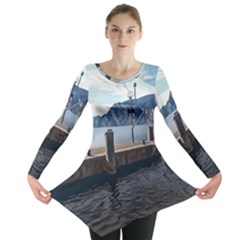 Pier On The End Of A Day Long Sleeve Tunic  by ConteMonfrey