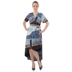 Pier On The End Of A Day Front Wrap High Low Dress by ConteMonfrey