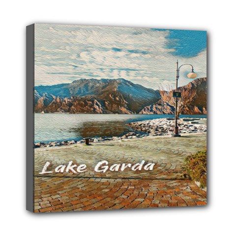 Calm Day On Lake Garda Mini Canvas 8  X 8  (stretched) by ConteMonfrey