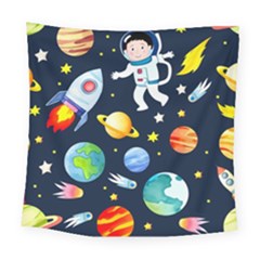 Space Galaxy Seamless Background Square Tapestry (large) by Jancukart