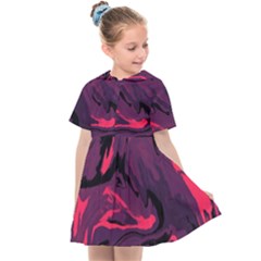 Abstract Pattern Texture Art Kids  Sailor Dress