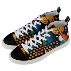 Christmas Pattern Men s Mid-top Canvas Sneakers