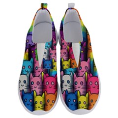 Cats Cat Cute Animal Rainbow Pattern Colorful No Lace Lightweight Shoes by Jancukart