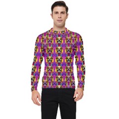 Cute Small Dogs With Colorful Flowers Men s Long Sleeve Rash Guard by pepitasart