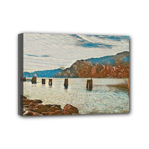 Lake Garda Mini Canvas 7  X 5  (stretched) by ConteMonfrey