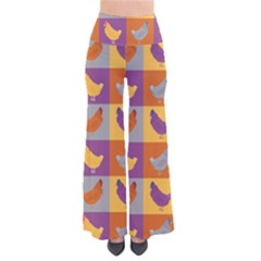 Chickens Pixel Pattern - Version 1a So Vintage Palazzo Pants