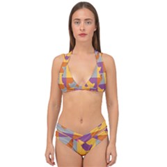 Chickens Pixel Pattern - Version 1a Double Strap Halter Bikini Set by wagnerps