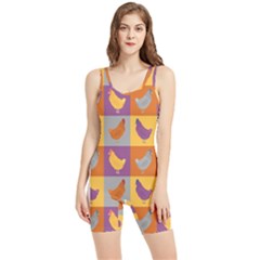 Chickens Pixel Pattern - Version 1a Women s Wrestling Singlet by wagnerps