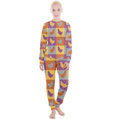 Chickens Pixel Pattern - Version 1a Women s Lounge Set by wagnerps