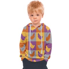 Chickens Pixel Pattern - Version 1a Kids  Overhead Hoodie by wagnerps