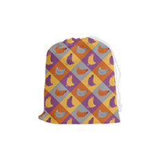 Chickens Pixel Pattern - Version 1b Drawstring Pouch (medium) by wagnerps