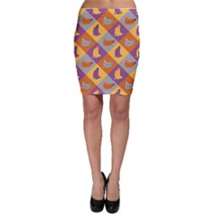 Chickens Pixel Pattern - Version 1b Bodycon Skirt by wagnerps