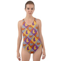 Chickens Pixel Pattern - Version 1b Cut-out Back One Piece Swimsuit