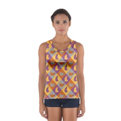 Chickens Pixel Pattern - Version 1b Sport Tank Top  by wagnerps
